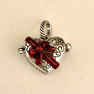 🆕Listing! Brighton Box of Chocolates charm It opens! Heart shaped Silver w red